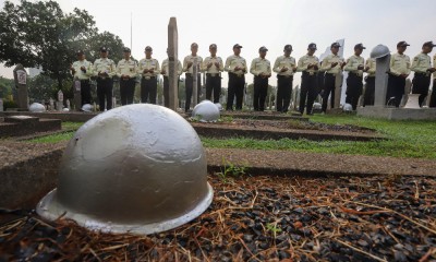 Sambut HUT ke-43 Satpam Nasional, Tabur Bunga Digelar di Taman Makam Pahlawan Kalibata