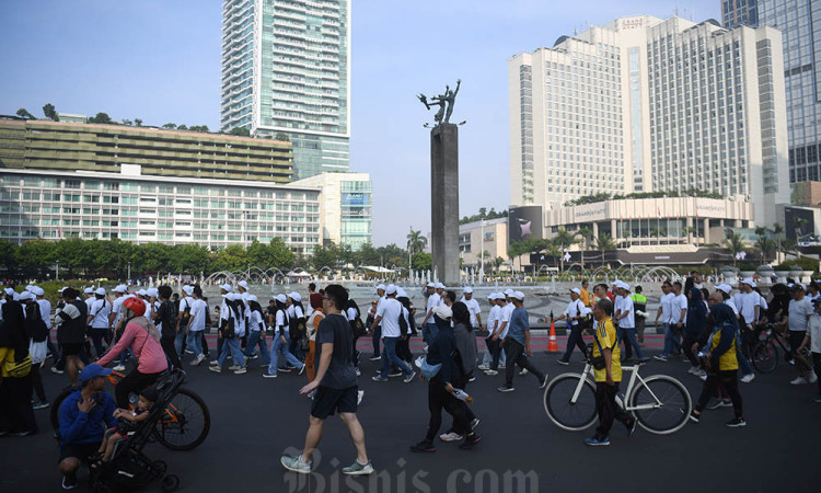 Antusias Warga Pada Car Free Day Awal 2024 di Jakarta