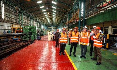Wamen Perdagangan Jerry Sambuaga Kunjungi Pabrik PT Bakrie Pipe Industries (BPI) di Bekasi