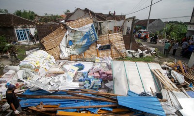 Ratusan Rumah di Sidoarjo Rusak Diterjang Angin Puting Beliung