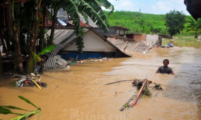Ribuan Rumah dan Puluhan Hekatare Sawah di Grobogan Jawa Tengah Terendam Banjir