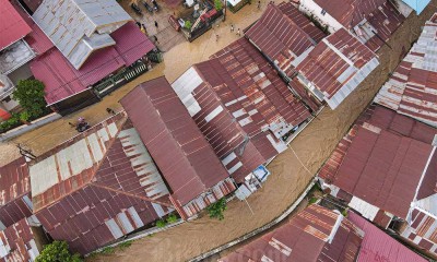 Banjir Akibat luapan Sungai Kampung Salo di Kendari