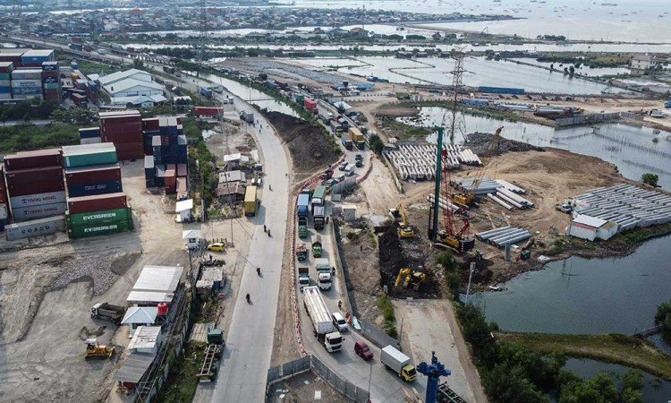 Pembangunan Jembatan Tol Semarang-Demak Seksi 1A Telah Mencapai 30%