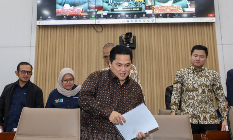 Menteri BUMN Erick Thohir Raker Dengan Komisi VI DPR Bahas Progres Program Restrukturisasi BUMN