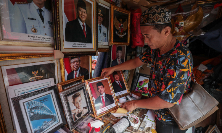 Foto Prabowo Subianto dan Gibran Rakabuming Raka Mulai Dijualbelikan