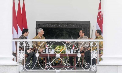 Presiden Joko Widodo Didampingi Prabowo Subianto Bertemu Dengan PM Singapura di Istana Bogor