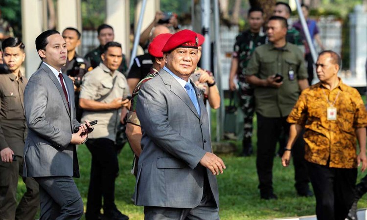Prabowo Subianto Menghadiri Apel Peringatan HUT ke-72 Kopassus
