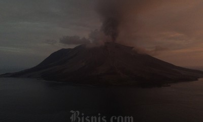 Kondisi Gunung Ruang Masih Status Awas