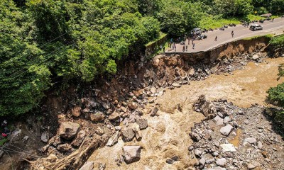 Ruas Jalan Utama Padang-Bukittinggi Via Padang Panjang Putus Akibat Banjir Bandang