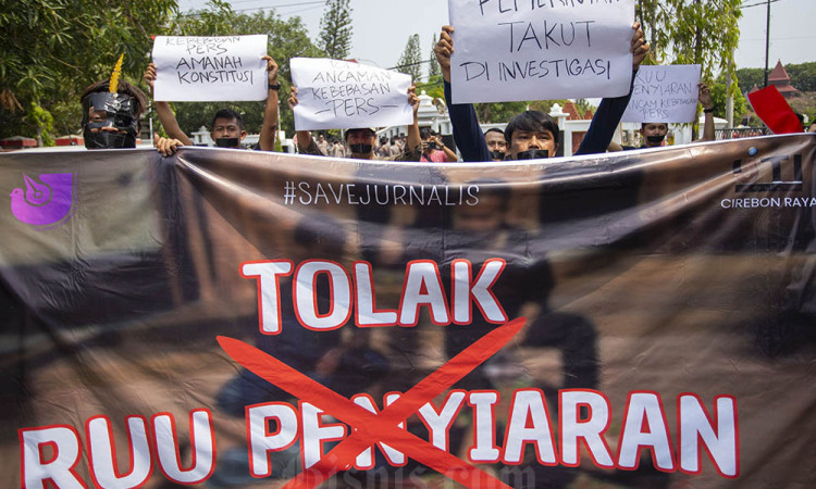 Aksi Jurnalis Tolak RUU Penyiaran