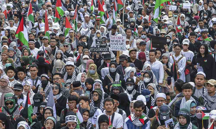 Aksi Bela Palestina di Jakarta