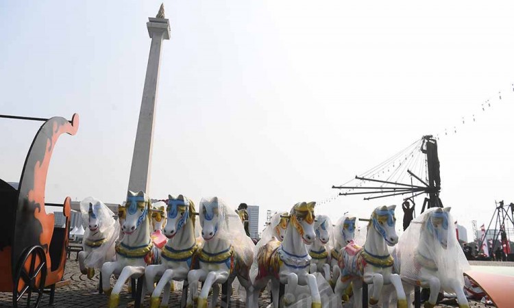 Persiapan Perayaan Puncak HUT ke-497 Kota Jakarta