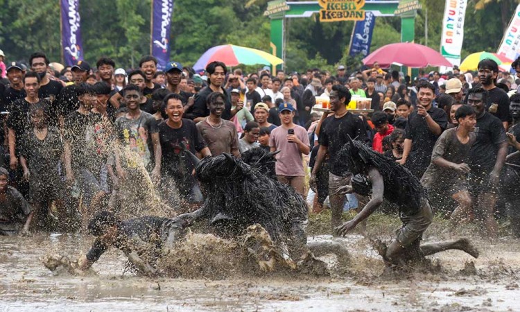 Keseruan Ritual Adat Kebo-keboan Alas Malang di Banyuwangi