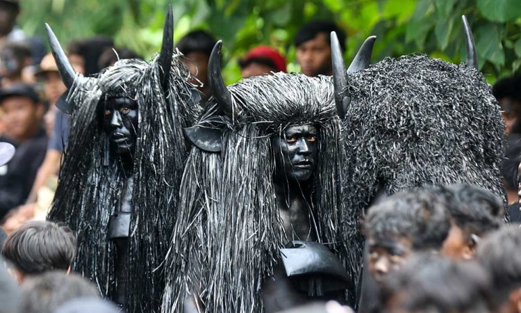 Keseruan Ritual Adat Kebo-keboan Alas Malang di Banyuwangi