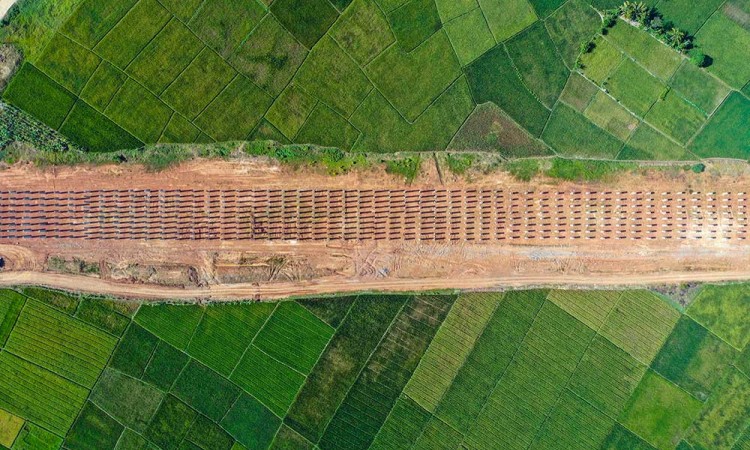 Progres pembangunan Jalan Tol Serang-Panimbang seksi III fase I Telah Mencapai 50%