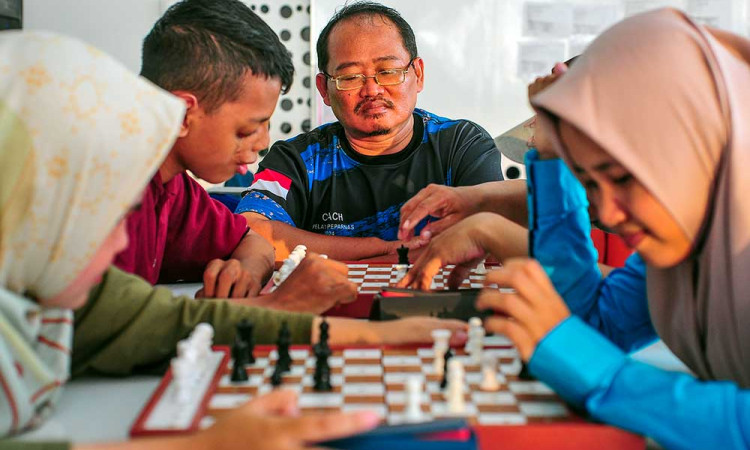 Pertandingan Pecatur Tunanetra di Jambi