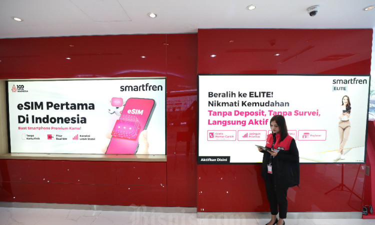 PT Smartfren Telecom Tbk. (FREN) mencatatkan pertumbuhan jumlah pengguna embedded sim atau eSIM