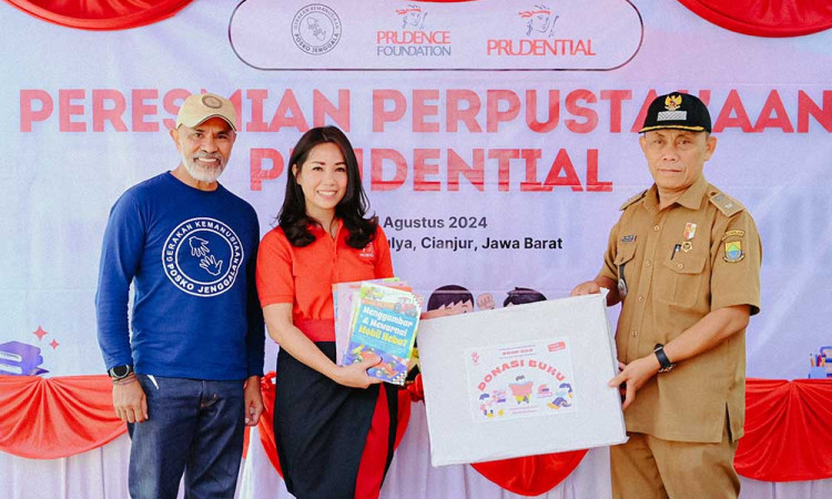 Prudential Indonesia Gandeng Posko Jenggala Resmikan Perpustakaan di Desa Sukamulya, Cianjur, Jawa Barat