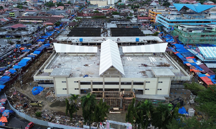 Progres Pembangunan Pasar Raya Padang