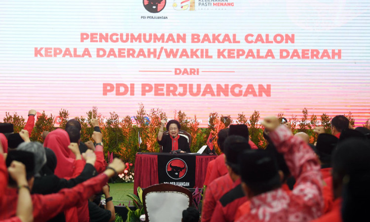 Megawati Umumkan Bakal Calon Kepala Daerah Untuk Pilkada 2024