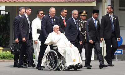 Presiden Joko Widodo Terima Kunjungan Paus Fransiskus di Istana Merdeka Jakarta