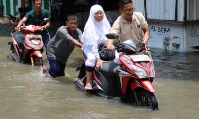 Pemukiman Warga di Medan Terendam Banjir