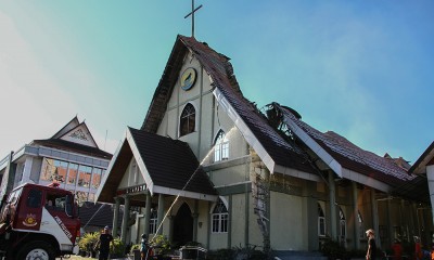 Kebakaran gereja dan bangunan sekolah di Palangka Raya