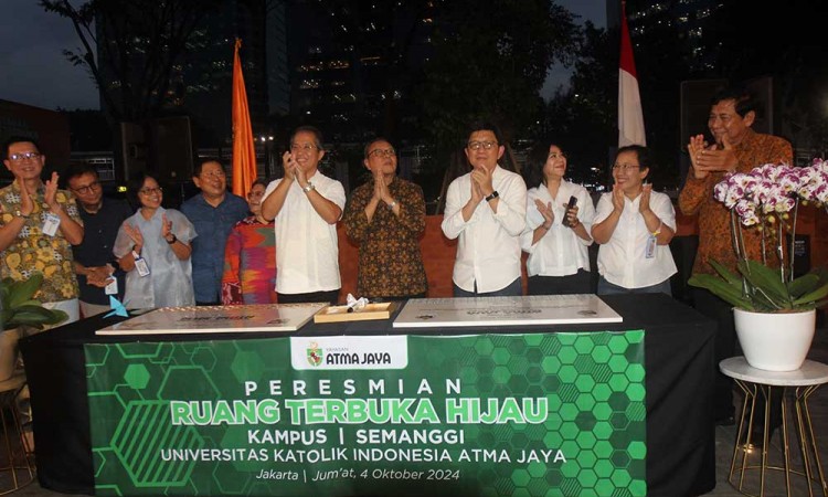 Peresmikan Ruang Terbuka Hijau di Kampus I Semanggi Atma Jaya Jakarta