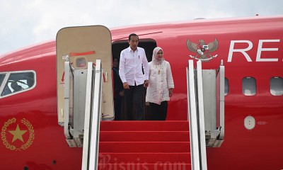 Pesawat Kepresidenan Mendarat Perdana di Bandara IKN