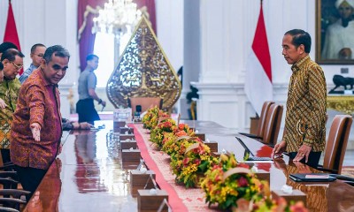 Pimpinan MPR serta DPD Temui Presiden Joko Widodo di Istana Merdeka