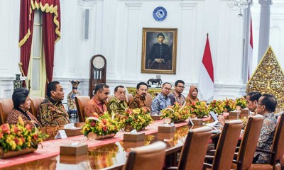 Pimpinan MPR serta DPD Temui Presiden Joko Widodo di Istana Merdeka