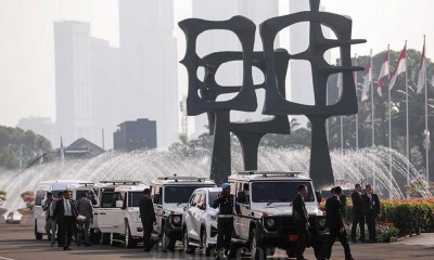 Suasana Jelang Pelantikan Prabowo Subianto dan Gibran Rakabuming Raka Sebagai Presiden dan Wakil Presiden