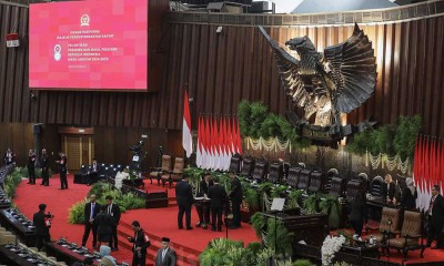 Suasana Jelang Pelantikan Prabowo Subianto dan Gibran Rakabuming Raka Sebagai Presiden dan Wakil Presiden