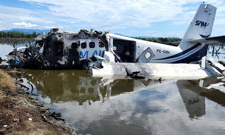 Pesawat SAM Air Jatuh di Sekitar Bandara Panua Gorontalo