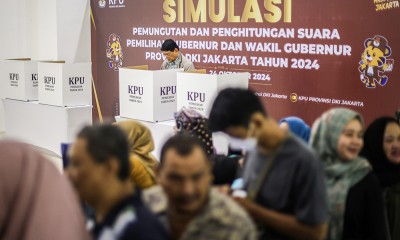 Simulasi Pemungutan Suara Pilkada DKI Jakarta 2024