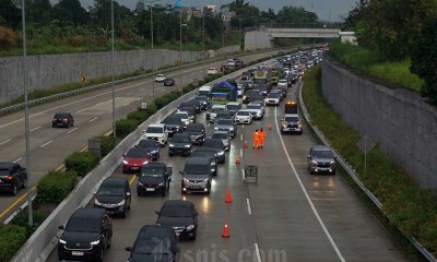 Tembok Pembatas Jalan Tol Cinere-Serpong Ambrol