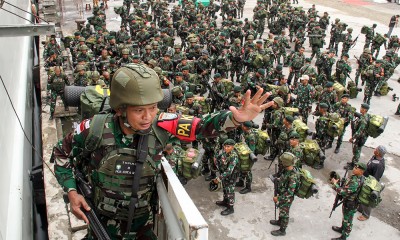 Pemberangkatan Satgas Pamtas RI-Papua Nugini