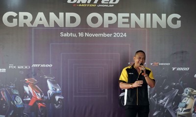 Kolaborasi Jhon LBF dan United E-Motor, Pusat Motor Listrik Terbaru Resmi Hadir di Karawaci