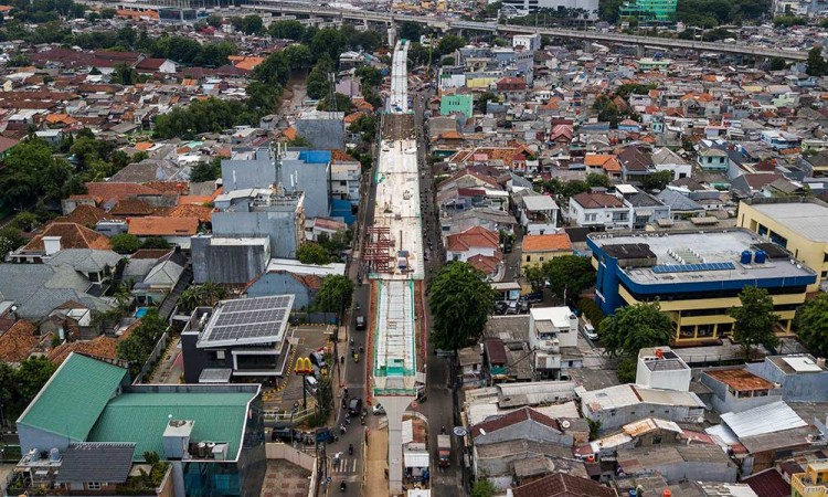 Progres Pembangunan LRT Jakarta Fase 1B Telah Mencapai 38,16%