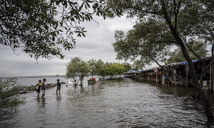 Banjir Rob Pantai Marunda Jakarta