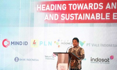 Airlangga Hartarto Buka Acara Bisnis Indonesia Economic Outlook 2025