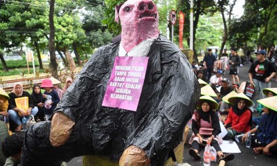 Pegiat HAM Lakukan Aksi Damai Dalam Rangka Memperingati Hari HAM Sedunia di Jakarta