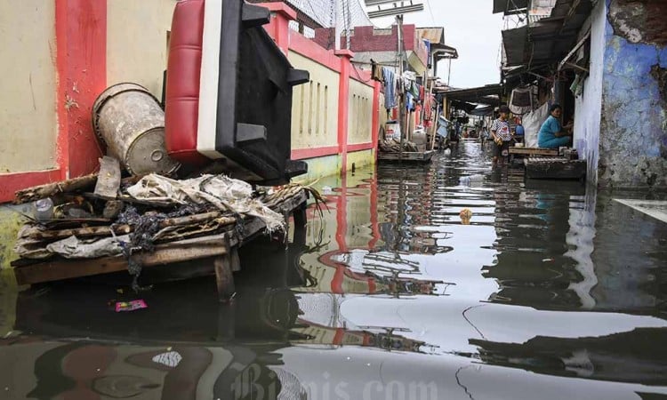 Banjir Rob Rendam Kampung Dadap, Kosambi, Kabupaten Tangerang