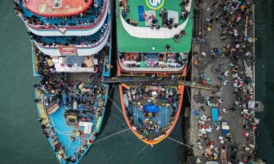 Suasana Arus Mudik Natal dan Tahun Baru di Pelabuhan Manado