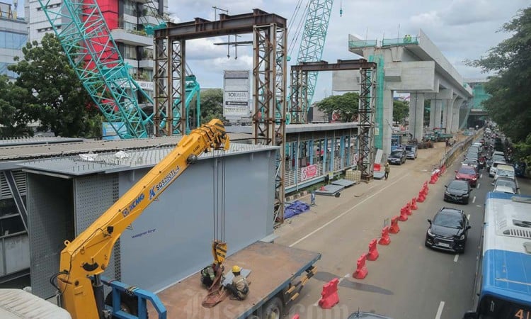 Progres Pembangunan LRT Jakarta Fase 1B Velodrome - Manggarai