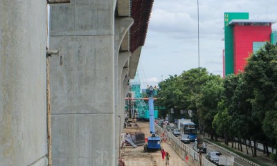 Progres Pembangunan LRT Jakarta Fase 1B Velodrome - Manggarai