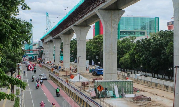 Progres Pembangunan LRT Jakarta Fase 1B Velodrome - Manggarai