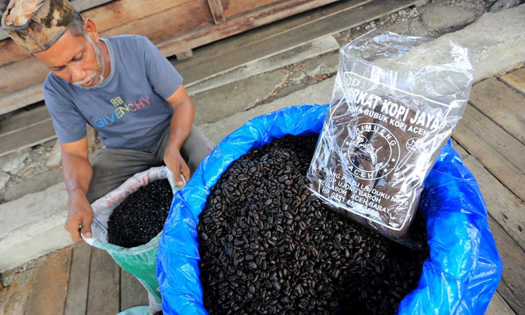 Melihat Produksi Bubuk Kopi Secara Tradisional di Aceh