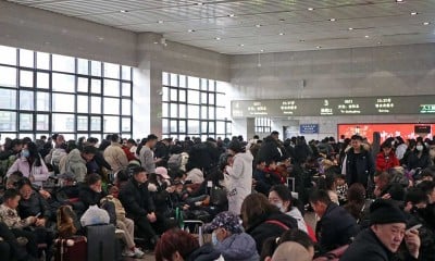 Suasana Puncak Arus Mudik Liburan Imlek di China