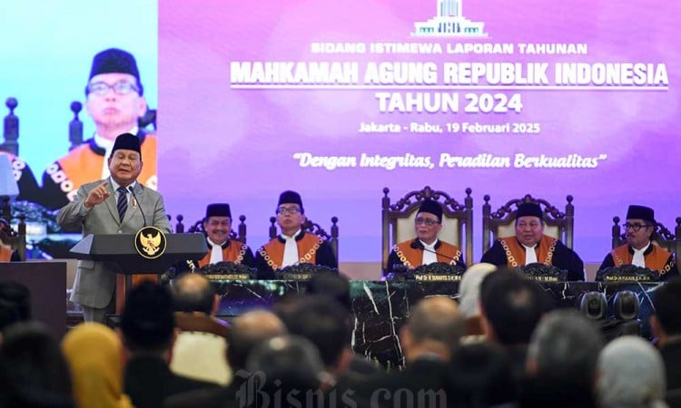 Presiden Prabowo Subianto Hadiri Sidang Istimewa Laporan Tahunan MA 2024